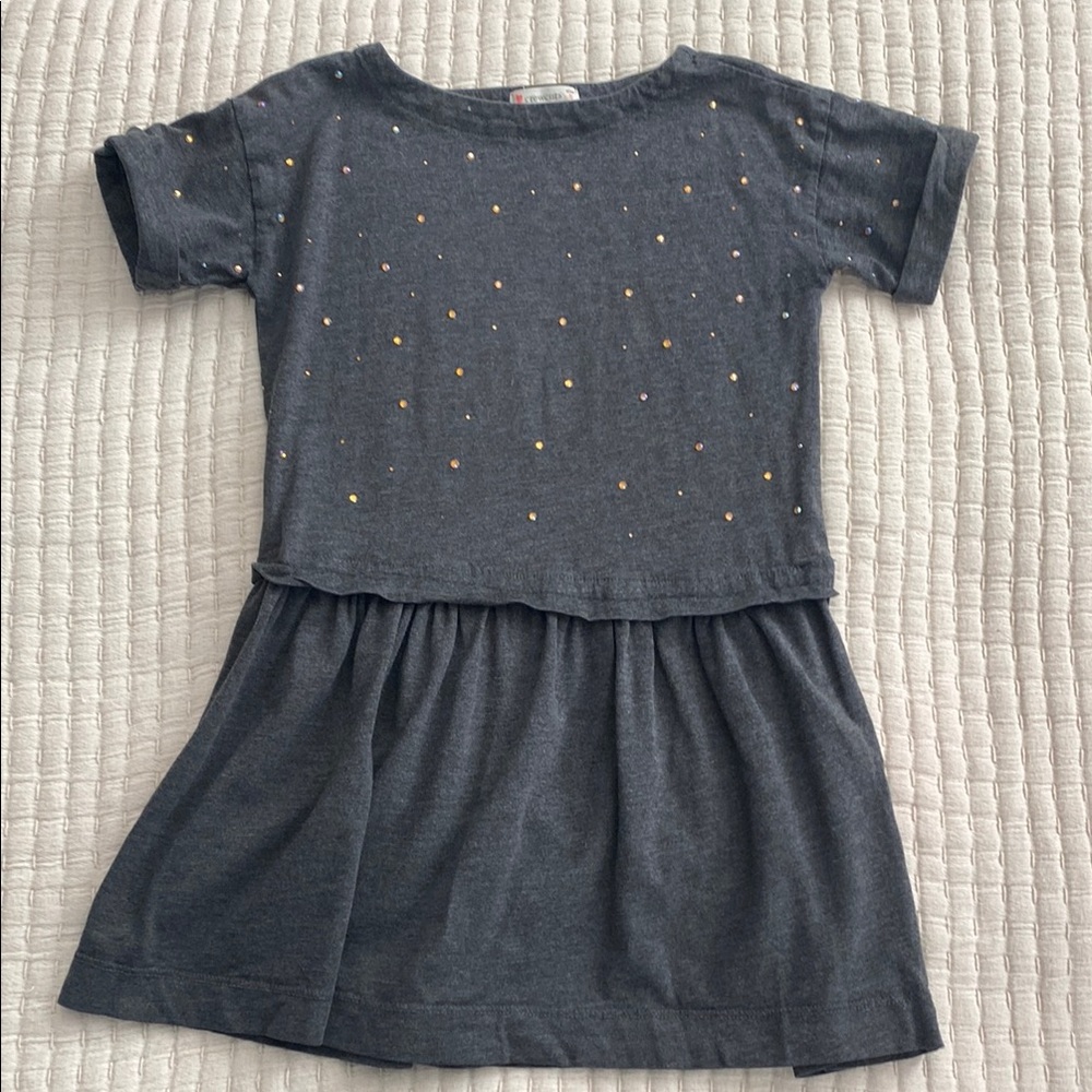 Crewcuts gray dress with rhinestones